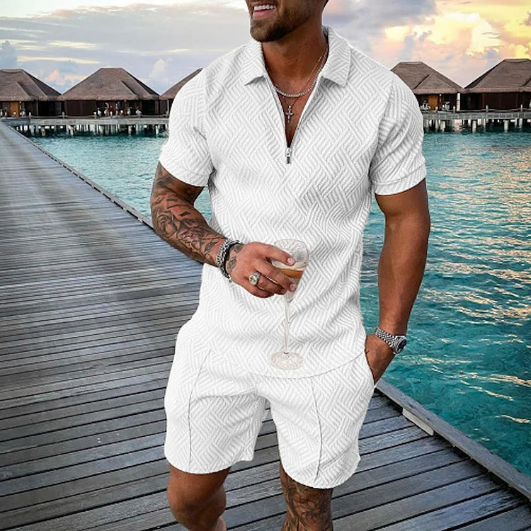 Conjunto informal de polo y shorts